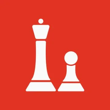 The chess icon. Game symbol. Flat Stock Illustration