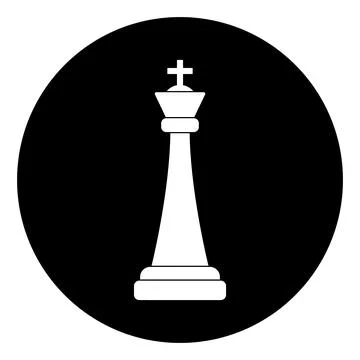 Chess icon, king vector Stock Illustration