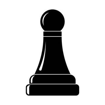 Chess icon, pawn vector Stock Illustration