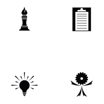 Chess icon set Stock Illustration