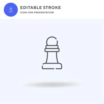 Chess icon vector, filled flat sign, solid pictogram isolated on white, logo イラスト素材