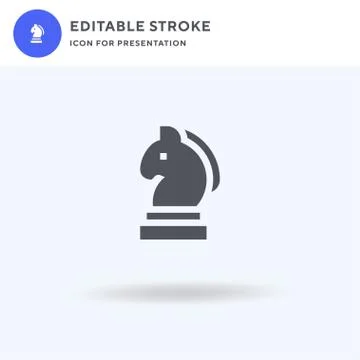 Chess icon vector, filled flat sign, solid pictogram isolated on white, logo Illustrazione stock