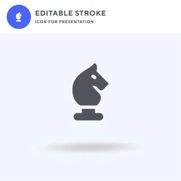 Chess icon vector, filled flat sign, solid pictogram isolated on white, logo Illustrazione stock