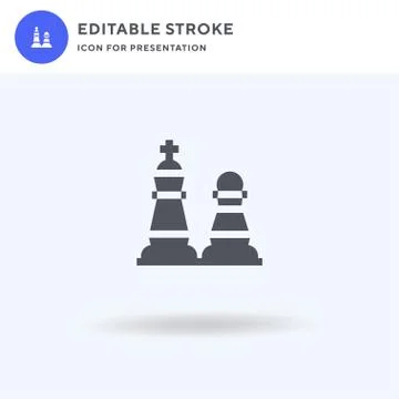 Chess icon vector, filled flat sign, solid pictogram isolated on white, logo Stock Illustration