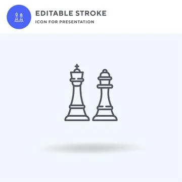 Chess icon vector, filled flat sign, solid pictogram isolated on white, logo イラスト素材