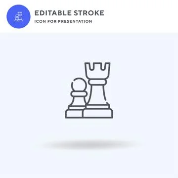 Chess icon vector, filled flat sign, solid pictogram isolated on white, logo Stock Illustration