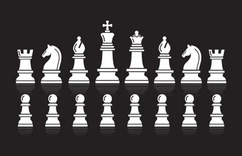Chess icons. Vector Illustration. Stock Illustration