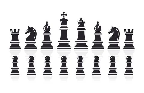 Chess icons. Vector Illustration. Illustrazione stock