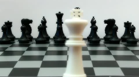 Chess king against all Stock Footage 17540439