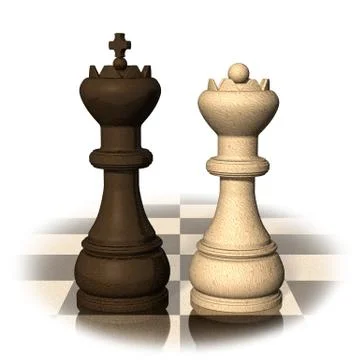 Chess King and Queen 스톡 일러스트