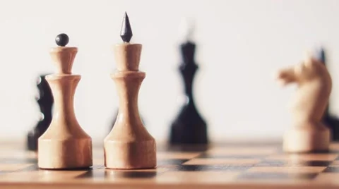 Chess King and Queen Radial Dolly Stock Footage 61004781
