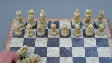 Chess. King and Queen removed from the chessboard. Stock Footage 340502445