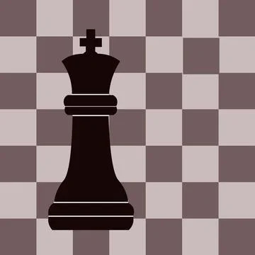Chess king on the chessboard. Poster or flyer or background. Stock Illustration