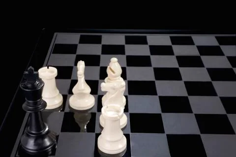 Chess King Cornered Stock Photos