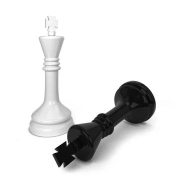 Chess king defeated Stock-Illustration