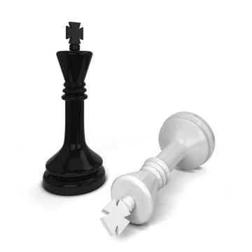 Chess king defeated Stock Illustration