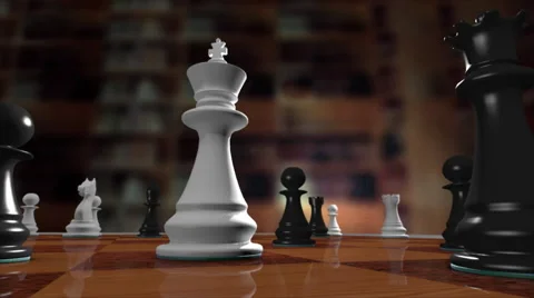 Chess king falling Stock Footage 59731117