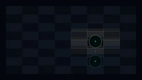 Chess King Opposition Endgame Geometry Animation 4K Loop 動画素材 335348047