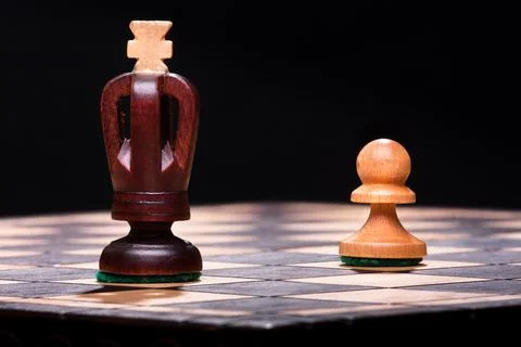 Chess king with pawn Stock Photos