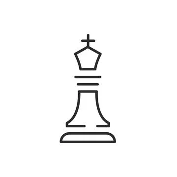 Chess King Piece Icon Stock Illustration