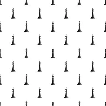 Chess king pieces forming seamless pattern background Stock Illustration