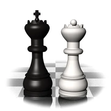 Chess King Queen Stock Illustration