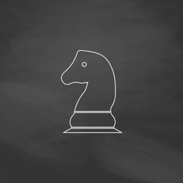 Chess knight computer symbol Stock Illustration