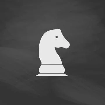 Chess knight computer symbol Illustrazione stock