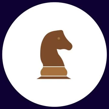 Chess knight computer symbol 스톡 일러스트