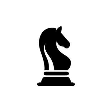 Chess Knight Icon In Flat Style Vector For Apps, UI, Websites. Black Icon Vec Stock Illustration
