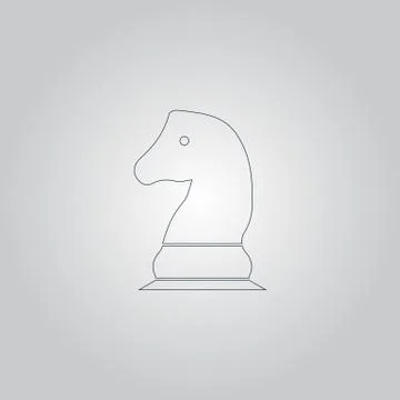 Chess knight icon Stock Illustration