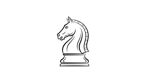 Chess knight piece Illustrazione stock