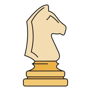Chess knight piece representing strategy and intelligence 스톡 일러스트
