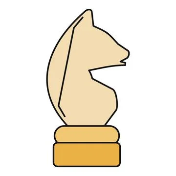 Chess knight piece representing strategy and intelligence Stock Illustration