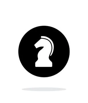 Chess Knight simple icon on white background. Stock Illustration