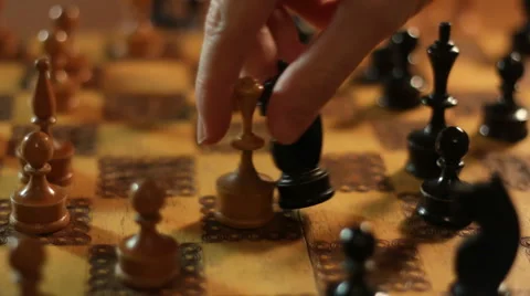 Chess. Knight Takes Queen Stock Footage 44051518