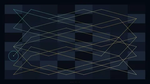 Chess Knight Tour Algorithm Path Animation 4K Seamless Loop Video stock 335348025