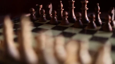 Chess on the light of sunset Stock Footage 85367106