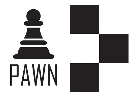 Chess Logo Concept with Checkerboard. Chess Vector Illustration. Stock Illustration