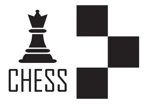 Chess Logo Concept with Checkerboard. Chess Vector Illustration. Stock Illustration