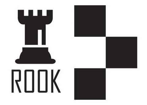 Chess Logo Concept with Checkerboard. Chess Vector Illustration. Stock Illustration