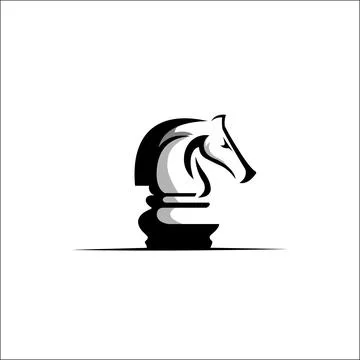 Chess Logo Design Template. Vector Illustration Stock Illustration