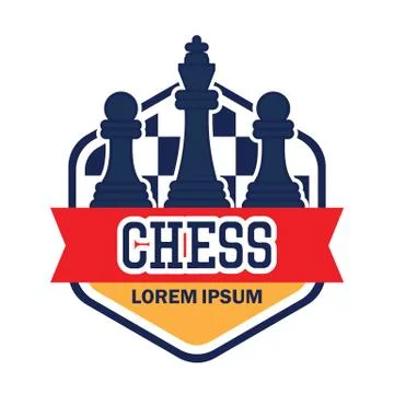 Chess logo with text space for your slogan Stock Illustration