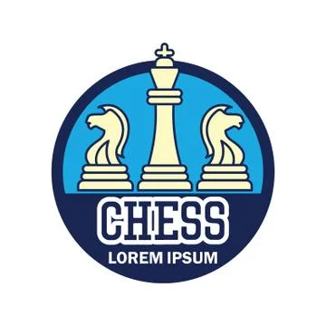 Chess logo with text space for your slogan Stock Illustration