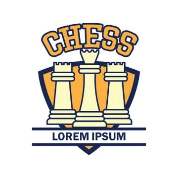 Chess logo with text space for your slogan Stock Illustration