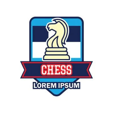 Chess logo with text space for your slogan Stock Illustration