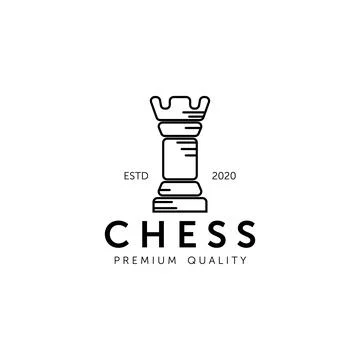 Chess logo vector illustration design Stock Illustration