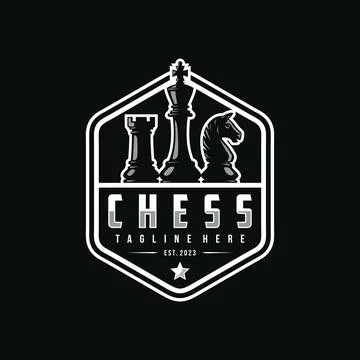 Chess logo vector illustration Illustrazione stock