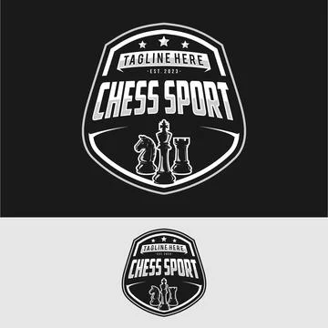 Chess logo vector illustration Illustrazione stock