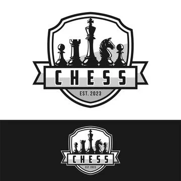 Chess logo vector illustration Stock Illustration